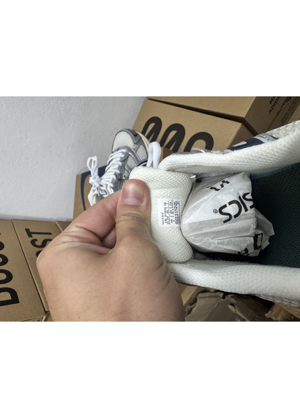 КРОССОВКИ ЖЕНСКИЕ ASICS GEL-1130 SILVER WHITE АСИКС ГЕЛЬ 1130 No Brand белые демисезоны (369388727)