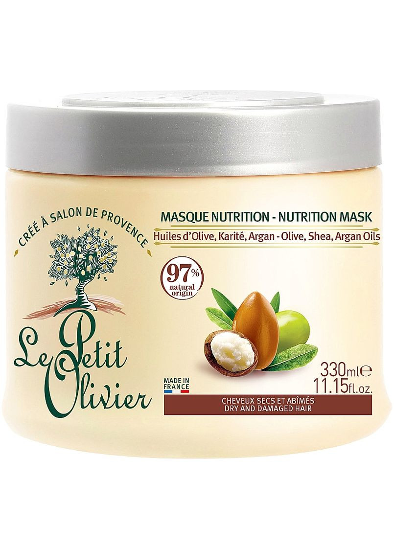 Маска для сухого і пошкодженого волосся Olive Karite Argan Masque 330ml (70821-31019357) Le Petit Olivier (368620461)