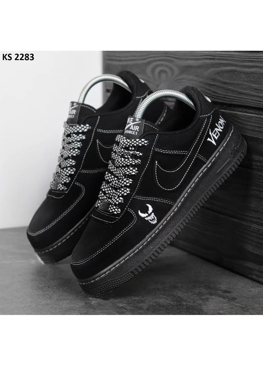 Чорні Осінні кросівки чоловічі nike air force low venom black найк аір форс 1 преміум No Brand