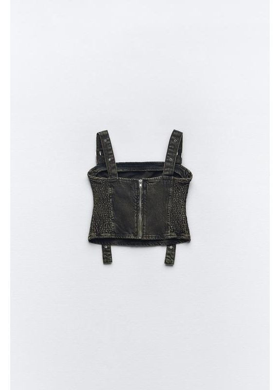 Джинсовий топ trf із пряжками Zara (360895067)