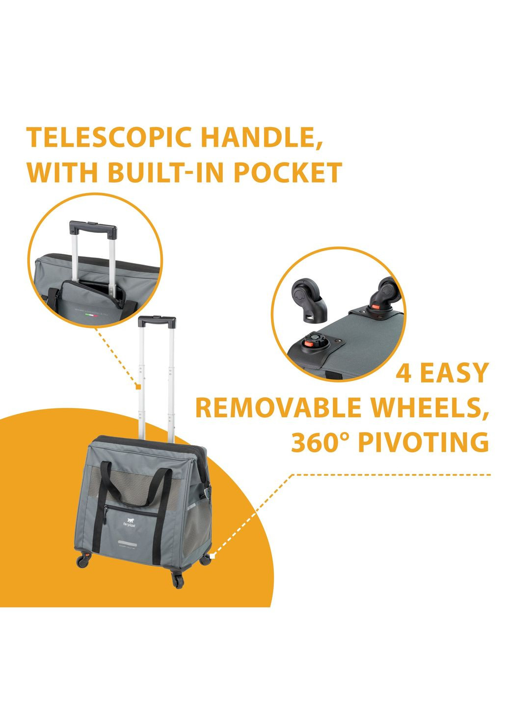 Троллей-переноска для собак и кошек 46 х 26 х н 48 см VOYAGER TROLLEY 450 (A-038124) Ferplast (366817072)