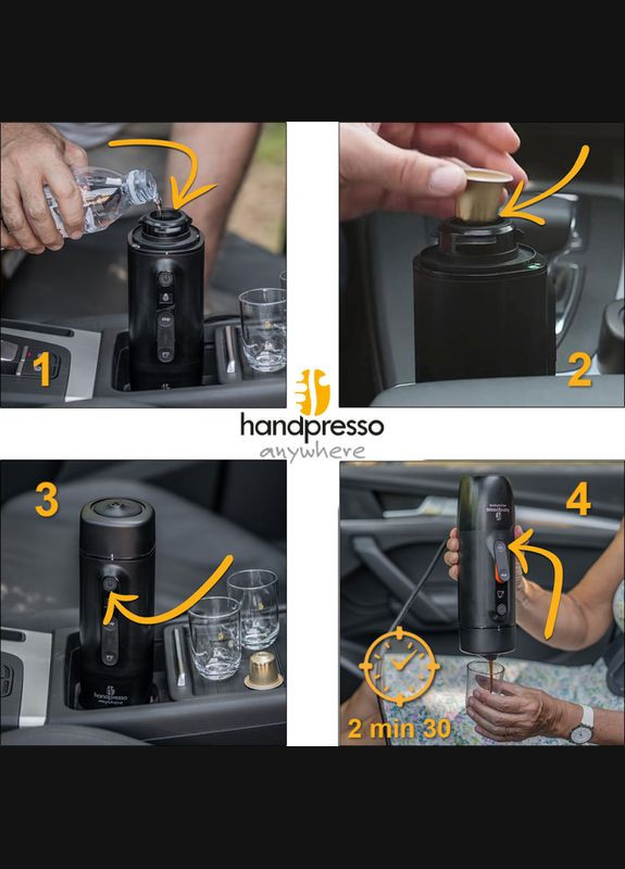 Автомобильная кофеварка Auto Set Nespresso 12/24 В Handpresso (313440664)