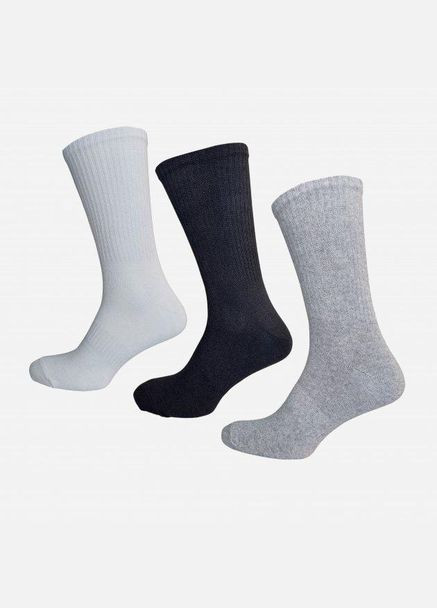 Набір шкарпеток Теніс Basic 3 пари Чорний/Білий/Сірий Лео (276536013)