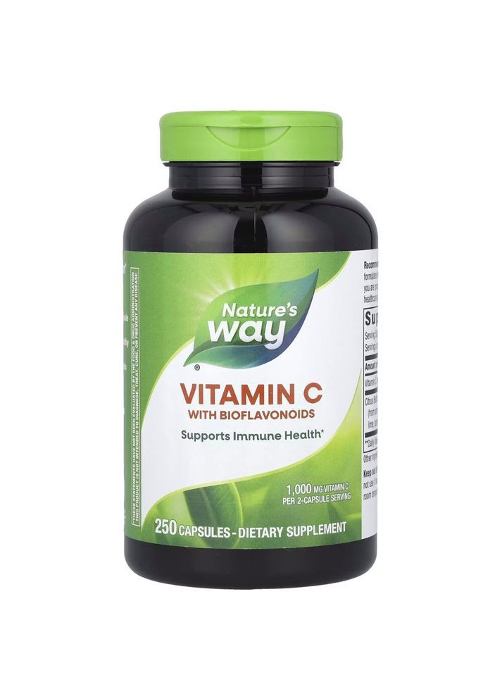 Вітамін С з цитрусовими біофлавоноїдами Vitamin C with Bioflavonoids, 250 капсул для підтримки імунної системи Nature's Way (322208714)