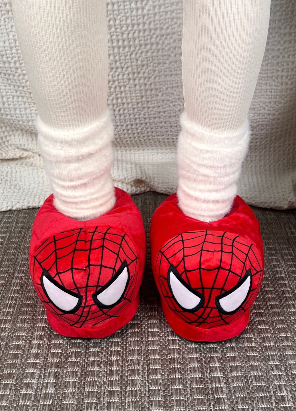 Домашні капці іграшки Людина-Павук жіночі з антиковзною підошвою My Kigu (366742056)