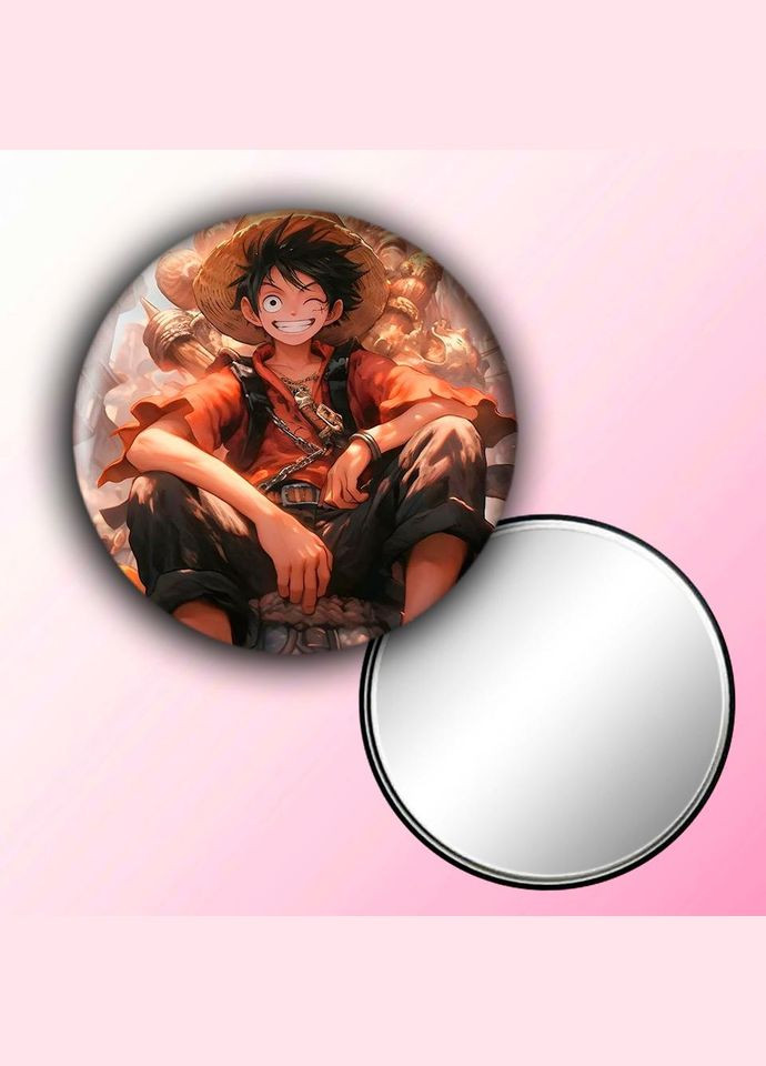 Зеркальце косметическое карманное Аниме Ван пес #0005 с рисунком круглый 56 мм No Brand (309156483)