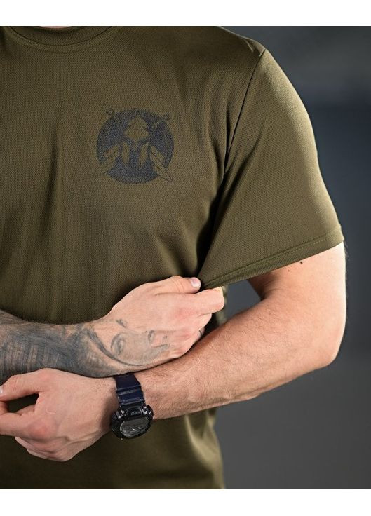 Армейская мужская футболка с принтом олива Freedom (349462134)