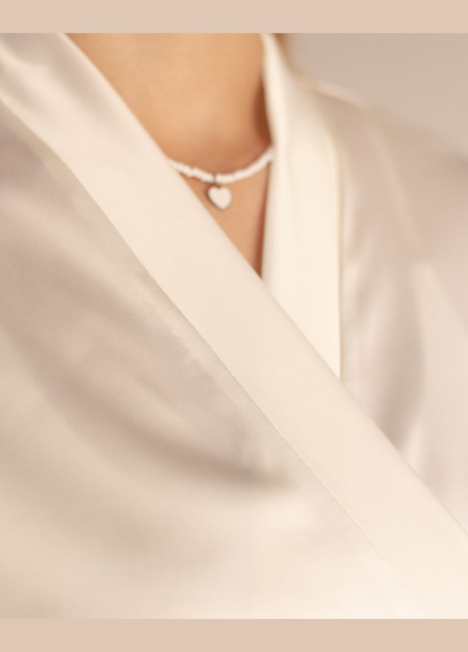 Халат женский длинный шелковый Шампань Maybel (302321141)