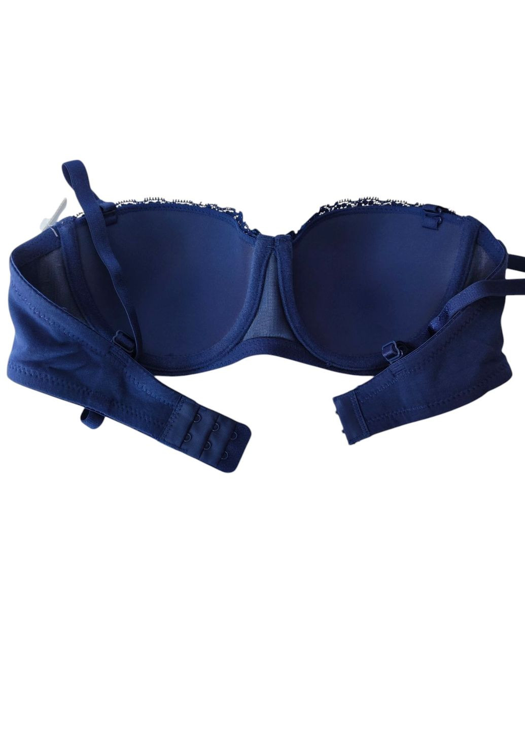Тёмно-синий балконет бюстгальтер Lemila с косточками хлопок