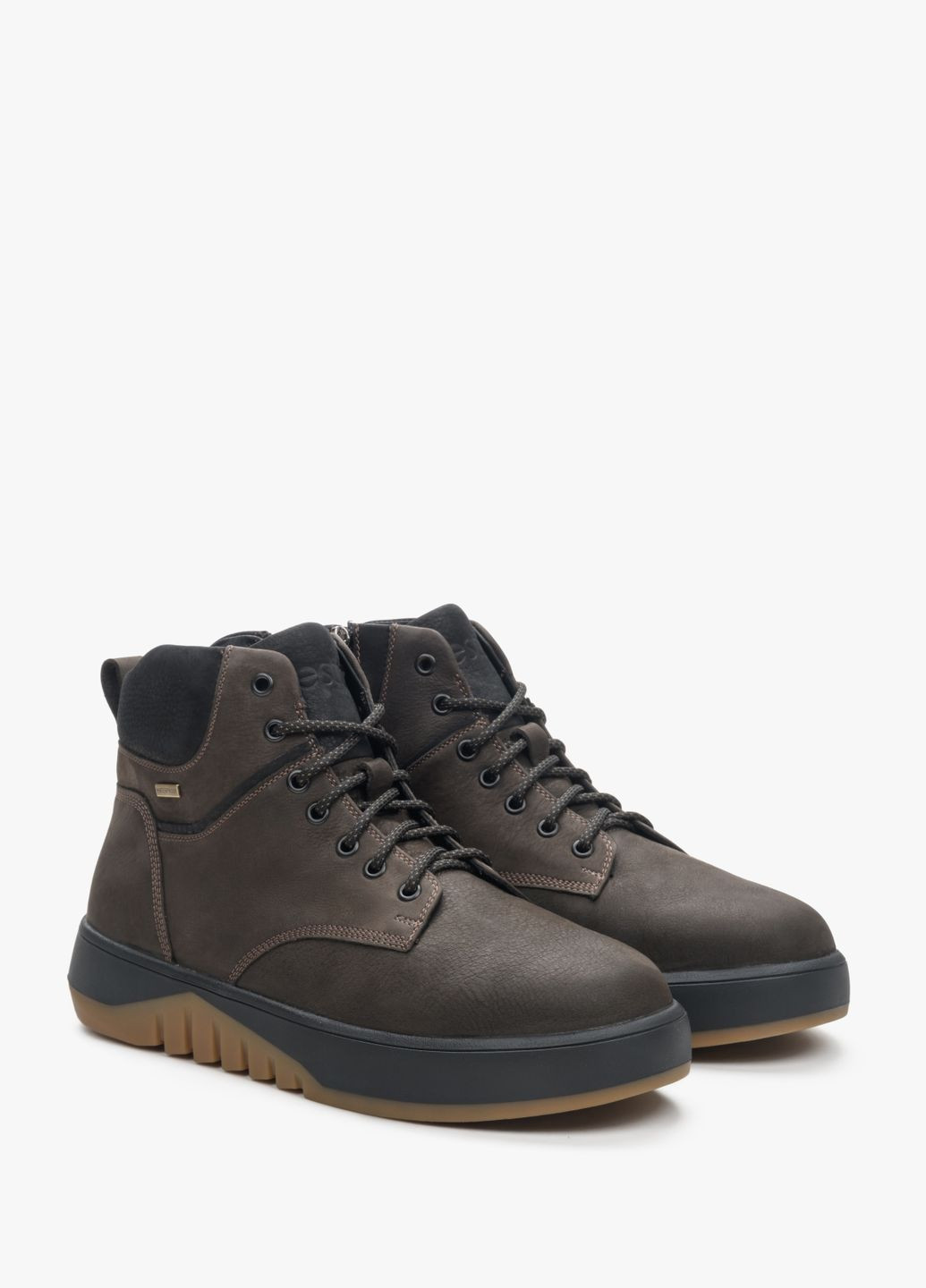 Коричневые зимние ботинки, цвет коричневый Estro