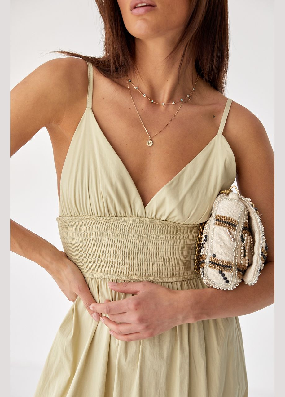 Однотонний сарафан із резинкою на талії Liton (296909000)