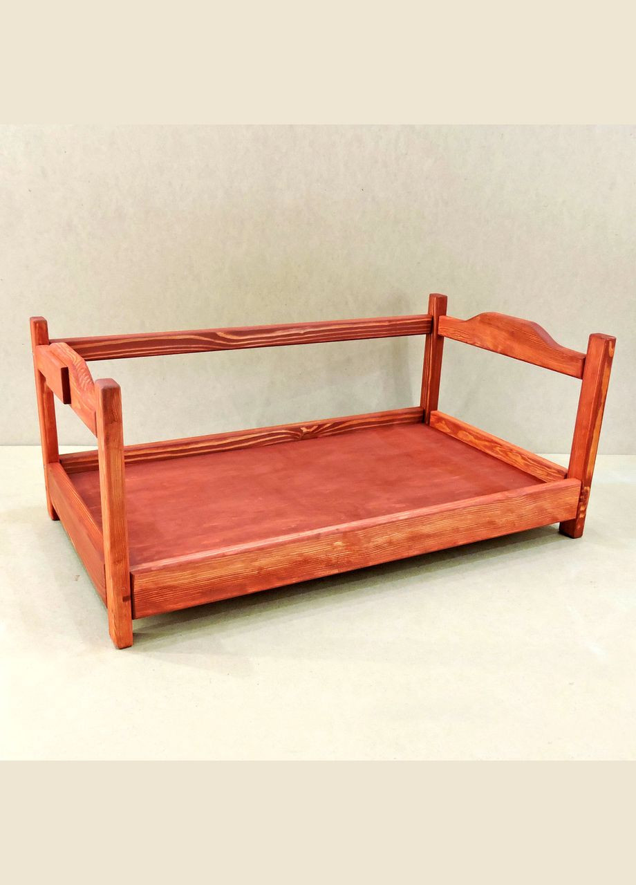 Лежак деревянный для собаки из дерева Рамзай 105х60 коралл (ЛЖК-10561214) No Brand (328450361)