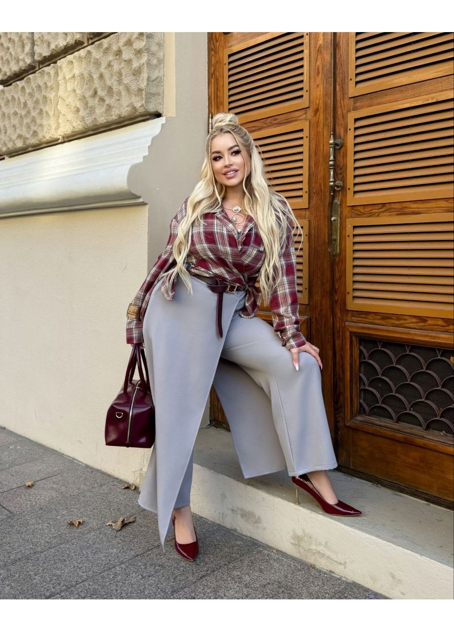 👗Жіночі штани з імітацією спідниці з костюмної тканини (заміри в описі)👗 GD/GL Модний простір (364967089)