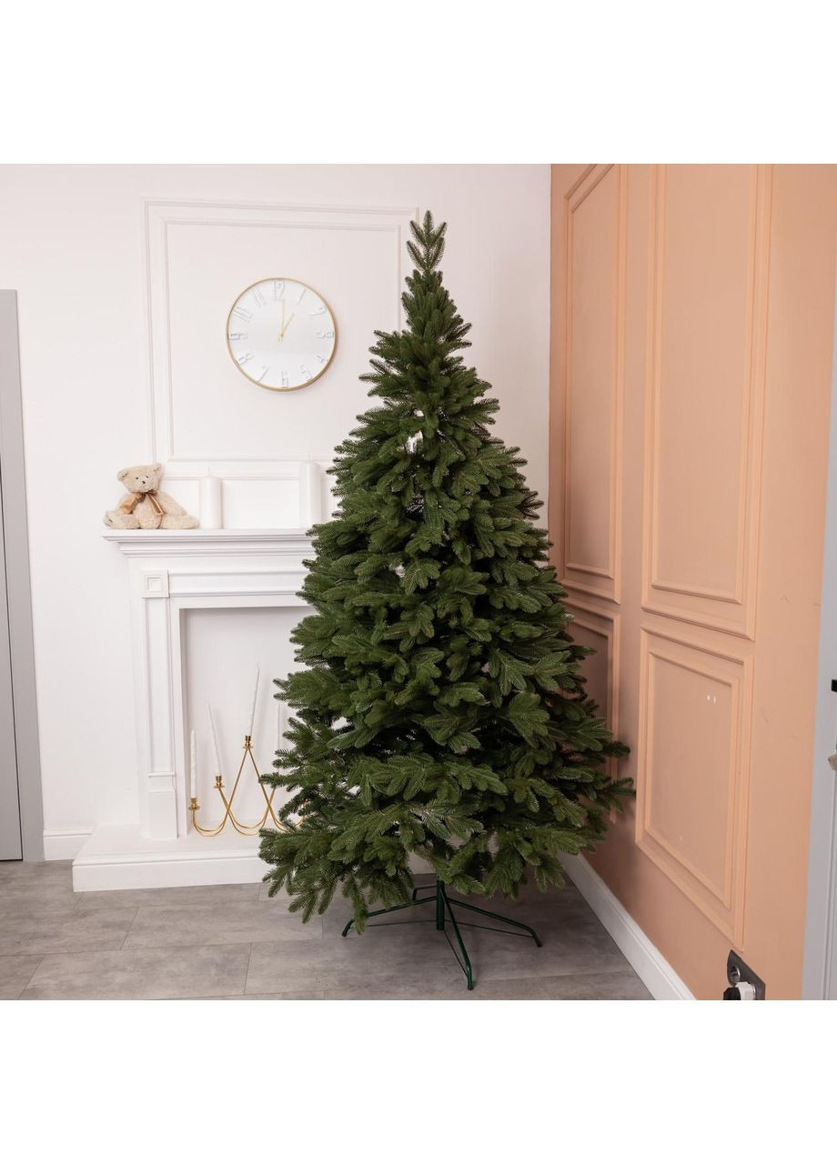 Литая искусственная елка 2.3 м зеленая Шепетовская Премиум KOS-SHPGR23 LUGI (368767492)