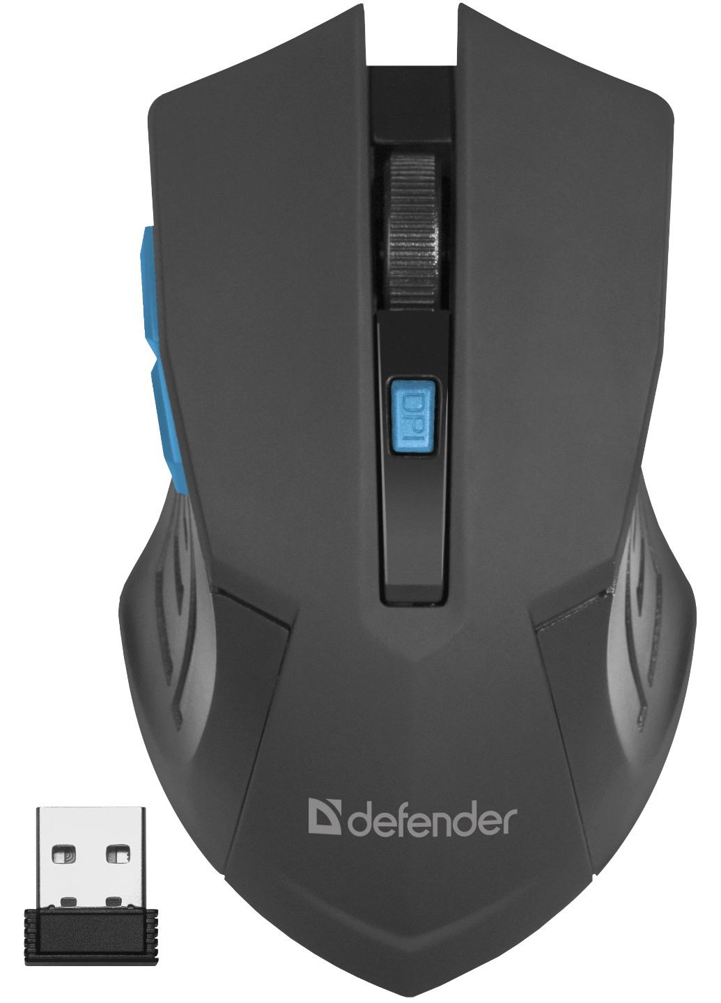 Бездротова мишка комп'ютерна Accura, чорна, USB, середня, радіо 2.4 GHz, миша для ПК та ноутбука Defender (340112223)