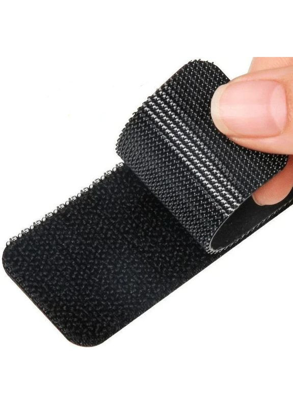 Липучка двостороння прямокутна на клейкій основі 16×70 мм Чорні No Brand (358205216)