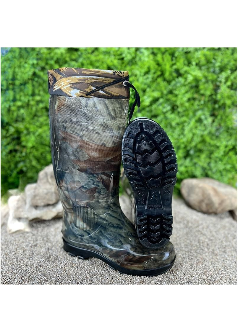 Чоловічі чоботи силіконові з утеплювачем VS-005040 Коричневі No Brand (265536530)