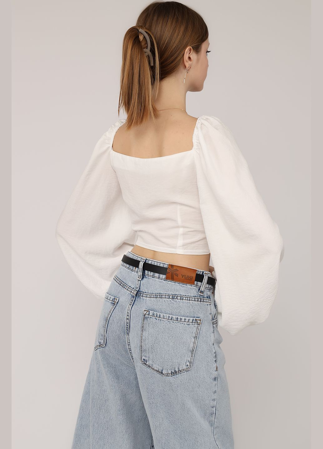 Белая блуза женская цвет белый cb-00276506 Reyon