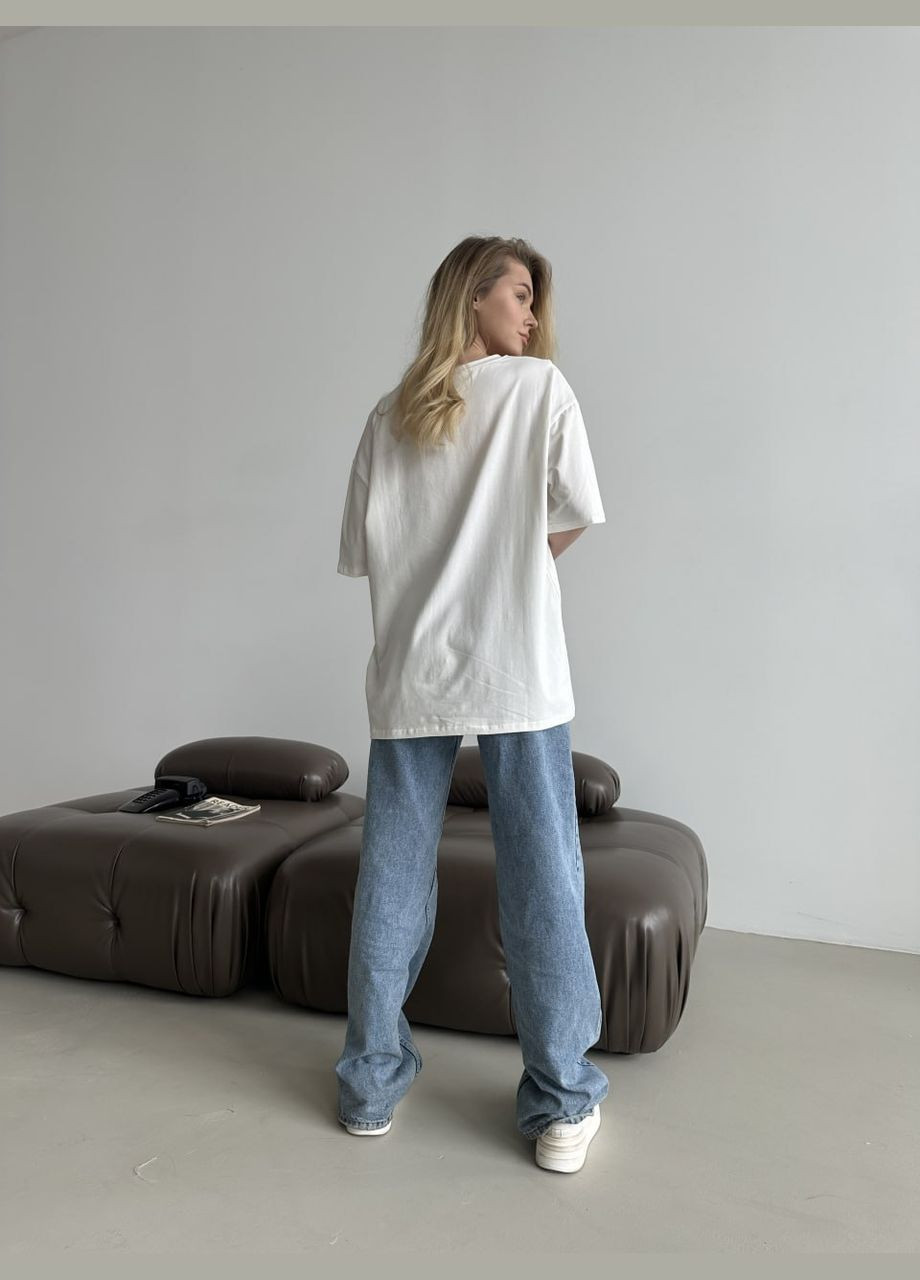 Молочна жіноча базова футболка колір молочний р.42/46 452935 New Trend