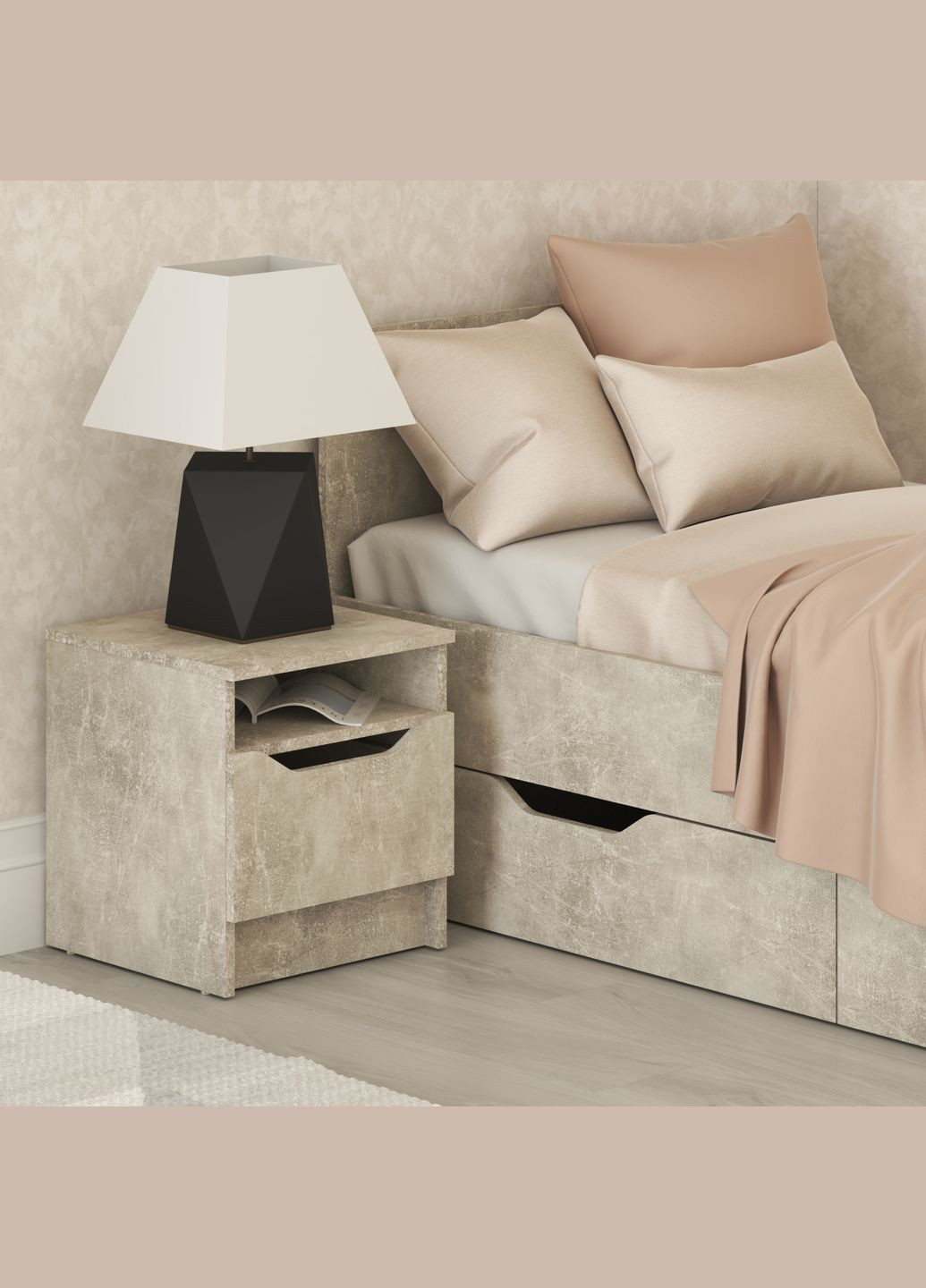 Приліжкова тумба Лілу 40x40x44,5 см (MBS-1379) MebelStar (334300261)