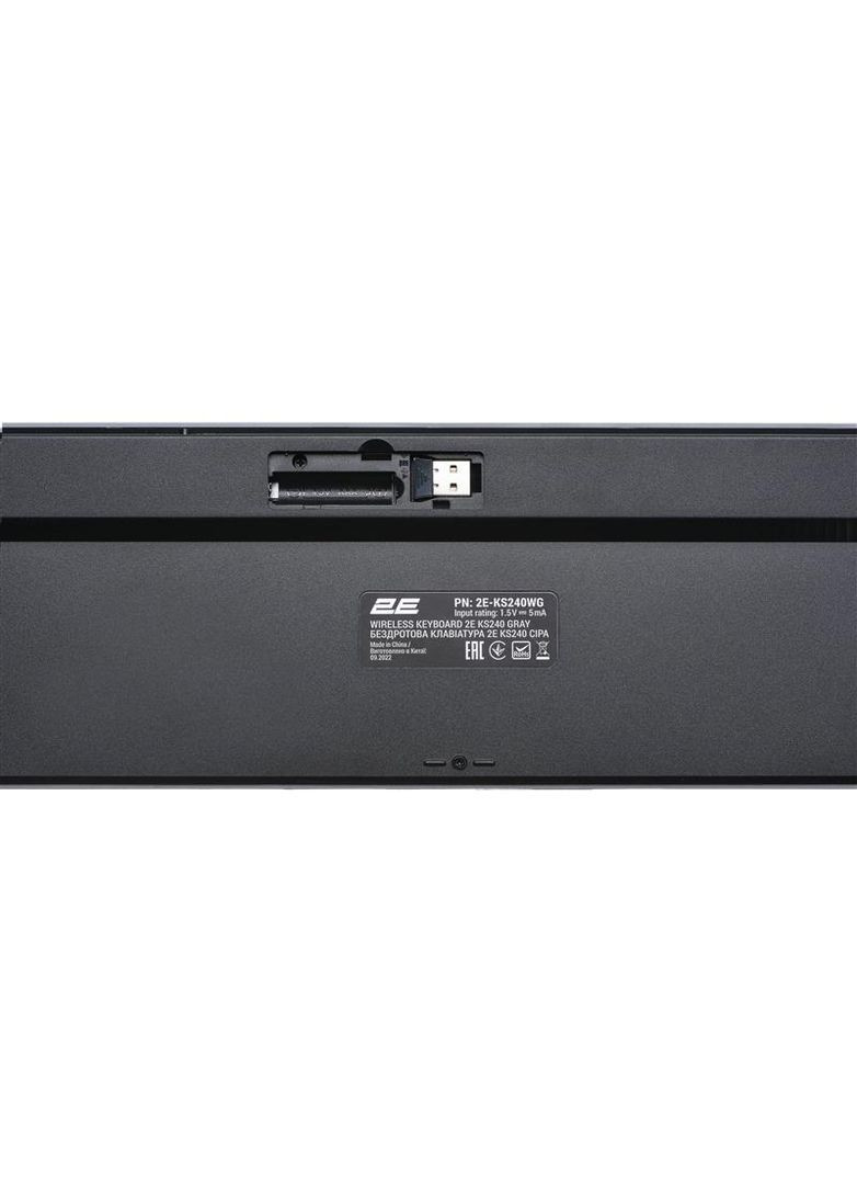 Клавіатура бездротова KS240 WL BT Gray (-KS240WG_UA) 2E (336955208)