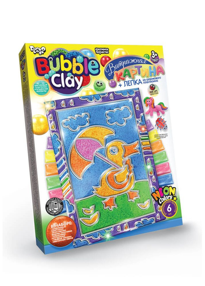 Набір для творчості "BUBBLE CLAY Вітражна картина" BBC02U Качка Вид 3 Danko Toys (292709014)