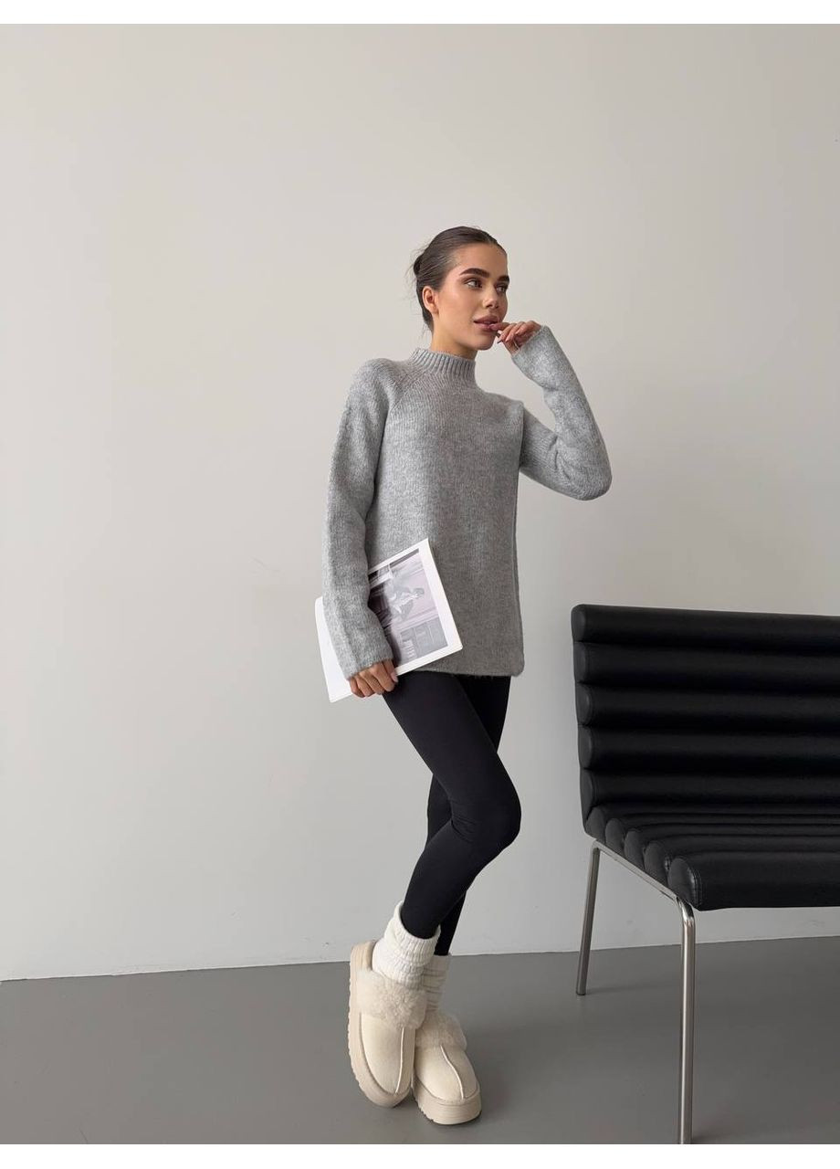Серый демисезонный стильный свитер без швов (турция) — замеры в описании. DK/DL Мода без кордонів