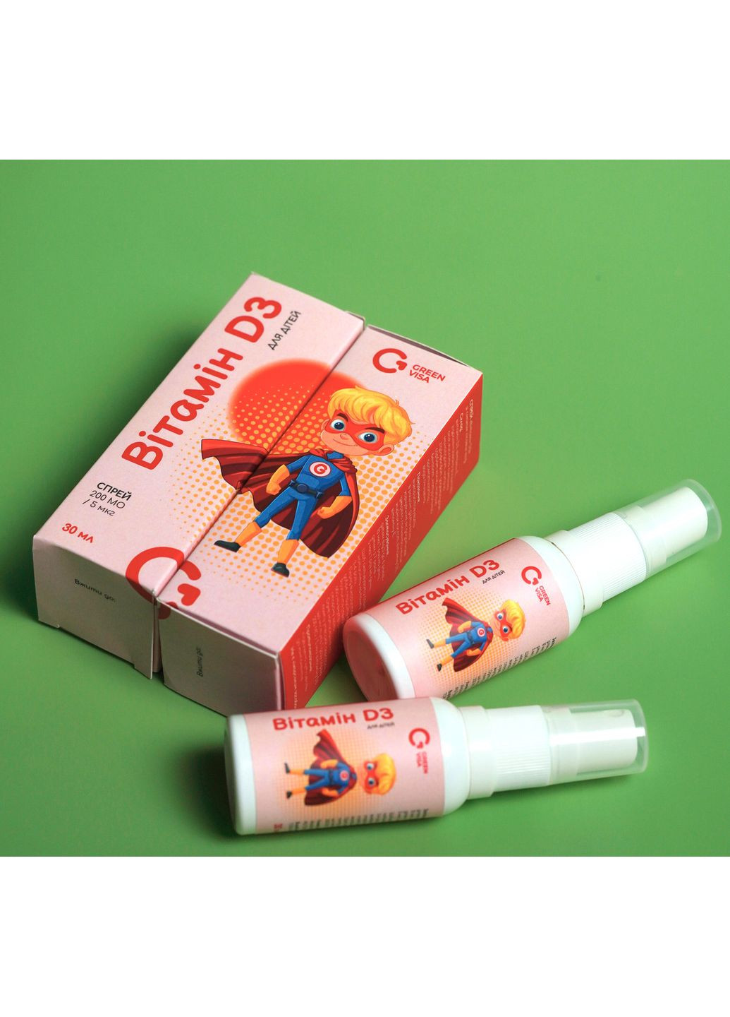 Витамин D3 спрей для детей со вкусом лесных ягод, 30 мл. Грин Виза. Грін-віза (366089702)