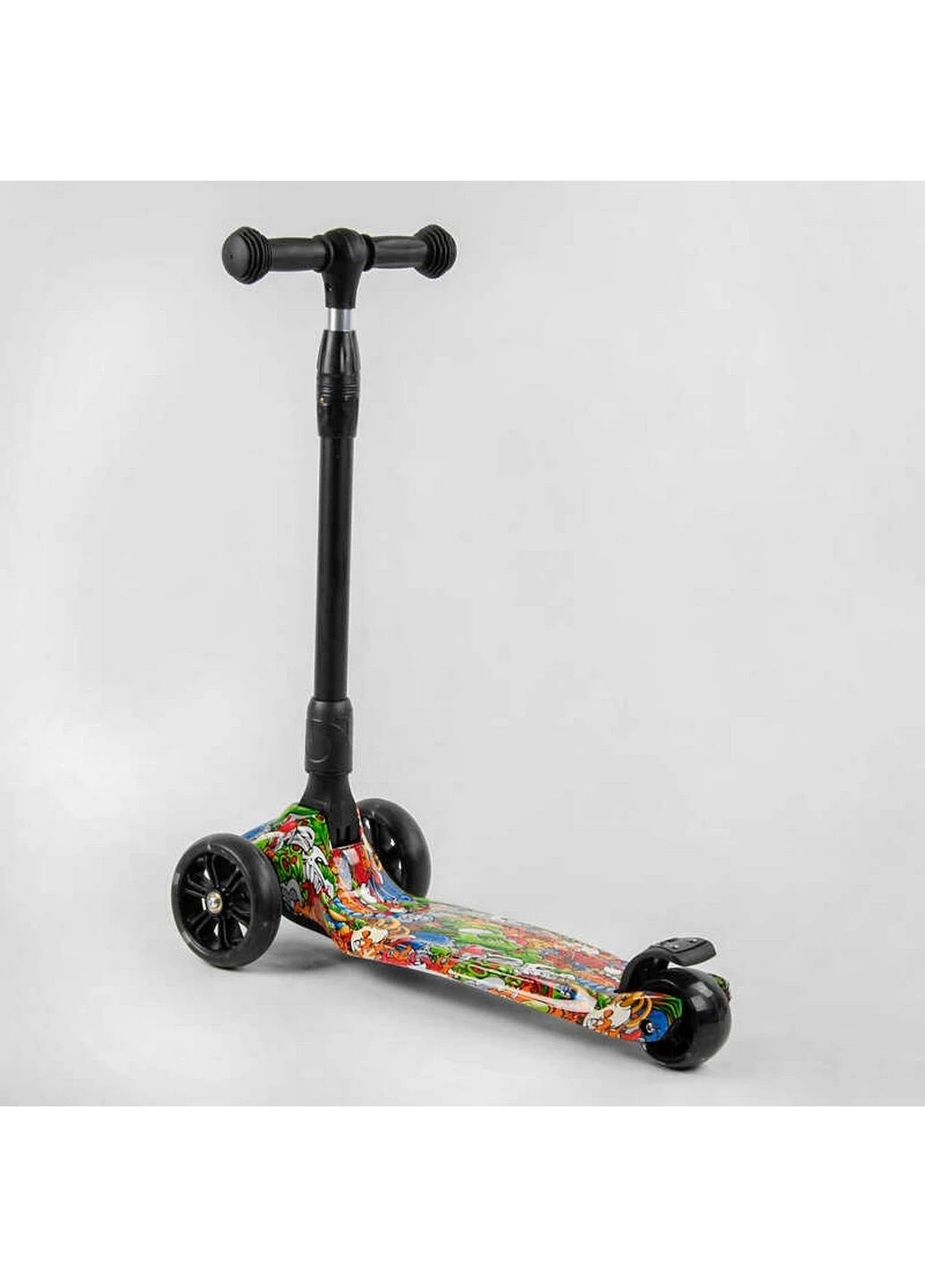 Складаний дитячий самокат триколісний MAXI, кермо 5 положень 25х62 см Best Scooter (289465183)
