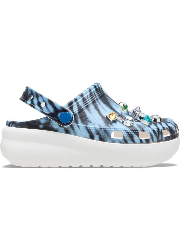 Синие classic crush black детские кроксы для девочки Crocs