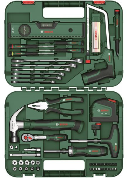 Набір інструментів, 1/2", 64шт, CrV (1.600.A02.ZB3) Bosch (360411295)