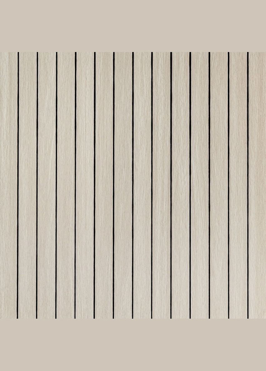 Покрытие виниловое самоклеющееся 3D рейки дуб жемчужный песок 600х600х2,8мм (D) SW-00002200 Sticker Wall (304028541)