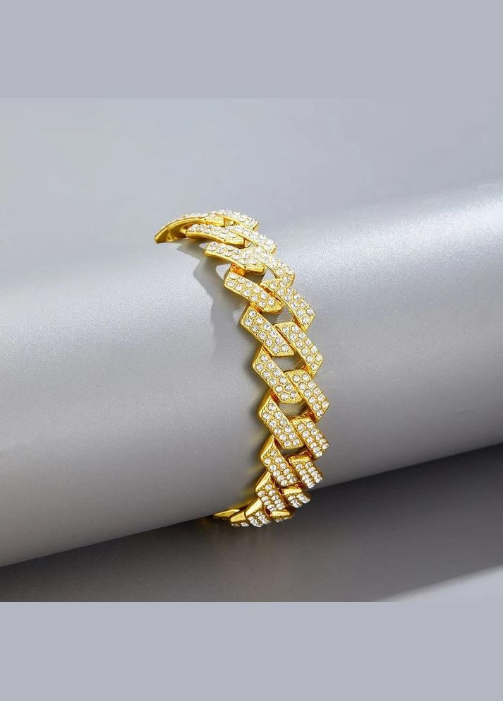 Браслет Нержавіюча сталь Ребристушка золотистий Fashion Jewelry (288575523)