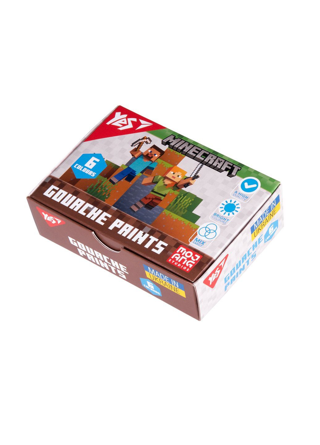 Фарби гуашеві Minecraft 6 кольорів 20 мл (230405) Yes (362373208)