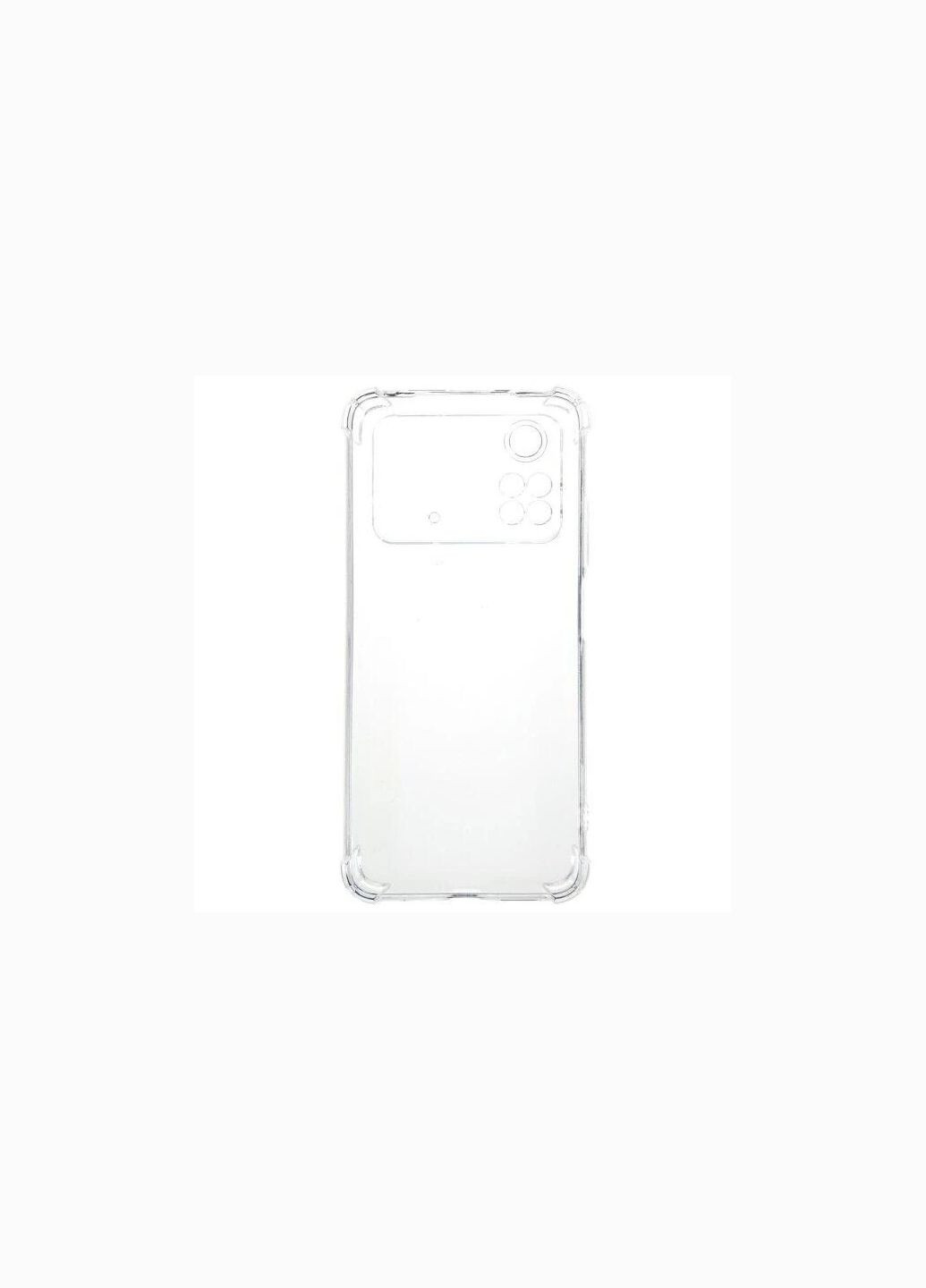 Силиконовый прозрачный чехол для Poco M4 Pro 4G усиленные углы Xiaomi (322212175)