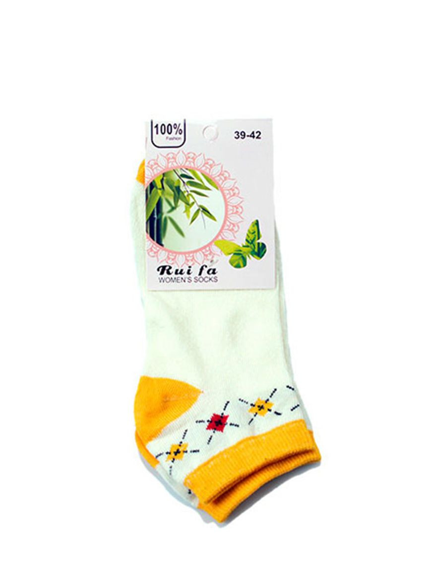 Жовті шкарпетки жіночі Ruifa орнаменти (303320626)