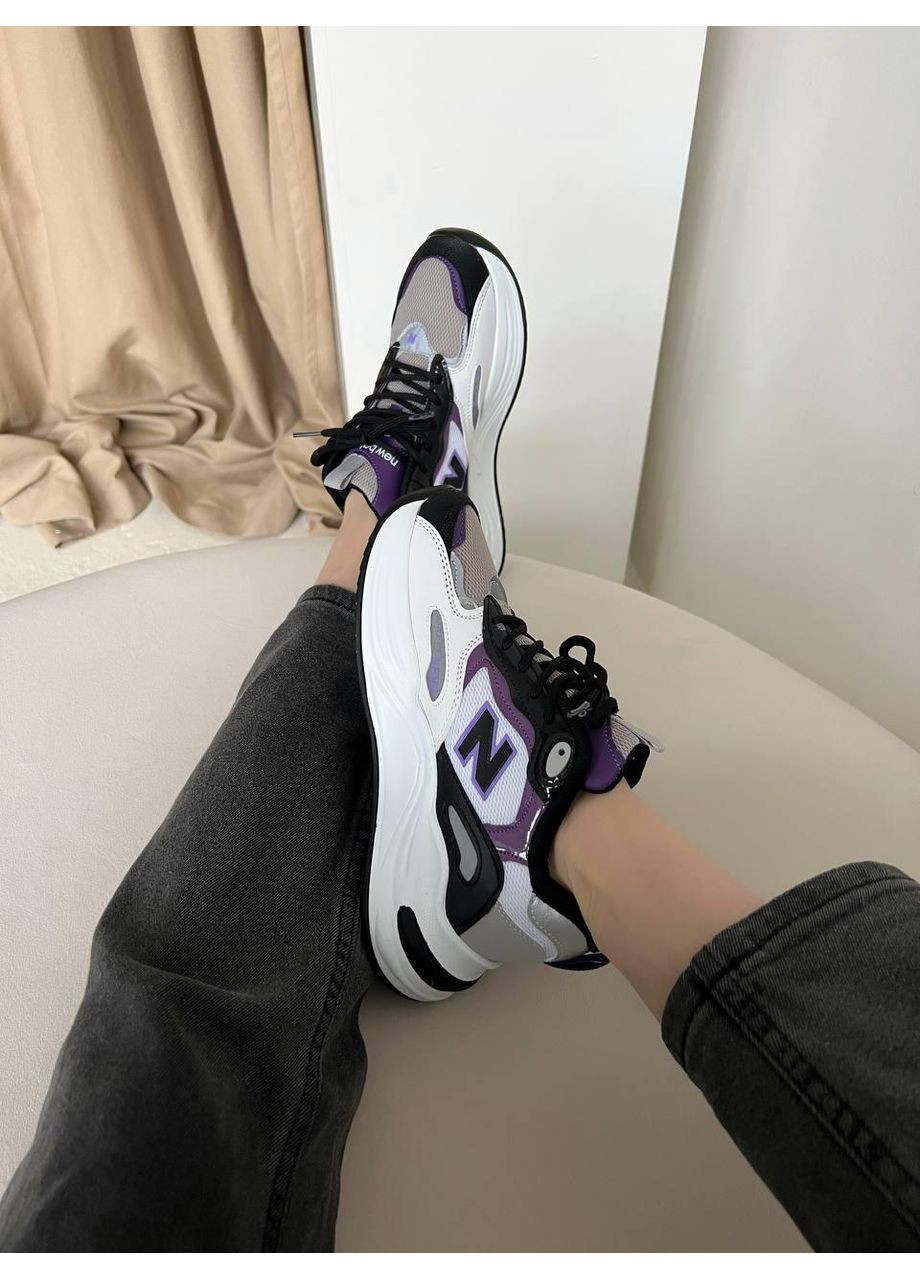 Білі Осінні кросівки чоловічі new balance 990 white violet нью беланс 990 No Brand