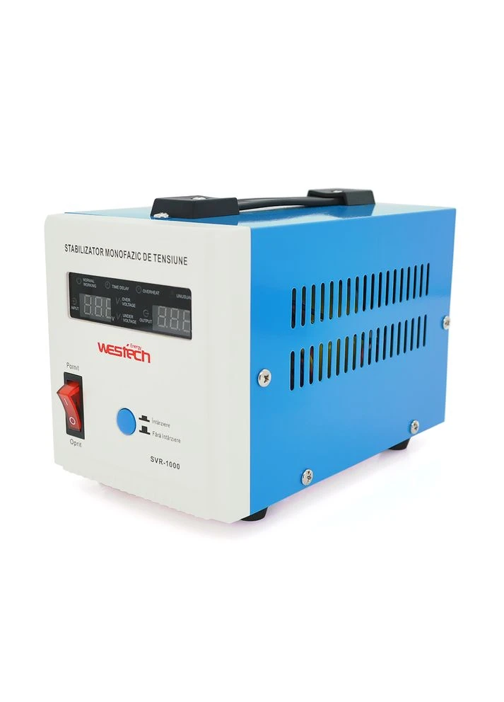 Стабилизатор напряжения релейный SVR-1000VA/750W однофазный, напольного монтажа, LED дисплей, DC150-270V, AC230±8%, 2*Shuko, Q8 Westech (377887070)