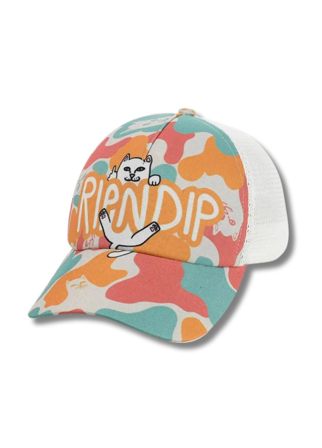 Літня кепка із сіткою Ріпндіп / Ripndip Lord Nermal No Brand Кепка із сіткою та принтом (334673698)