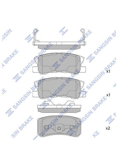 Колодки гальмівні дискові ЗАДН MITSUBISHI OUTLANDER II (CW_W) 2.4 2006.11-2012.12 HQ SP2076 HI-Q (362606928)