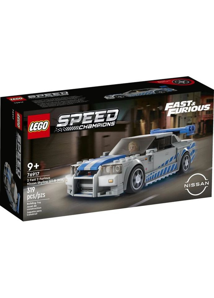 Конструктор Speed Champions «Двойной форсаж» Nissan Skyline GT-R (R34) 319 деталей (76917) Lego (281425780)