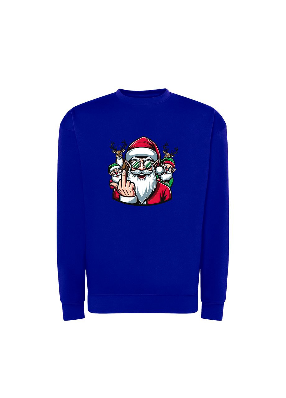 Синий новогодний свитшот с принтом "подарки - за кеш!" (10931439372) ТiШОТКА (368570931)