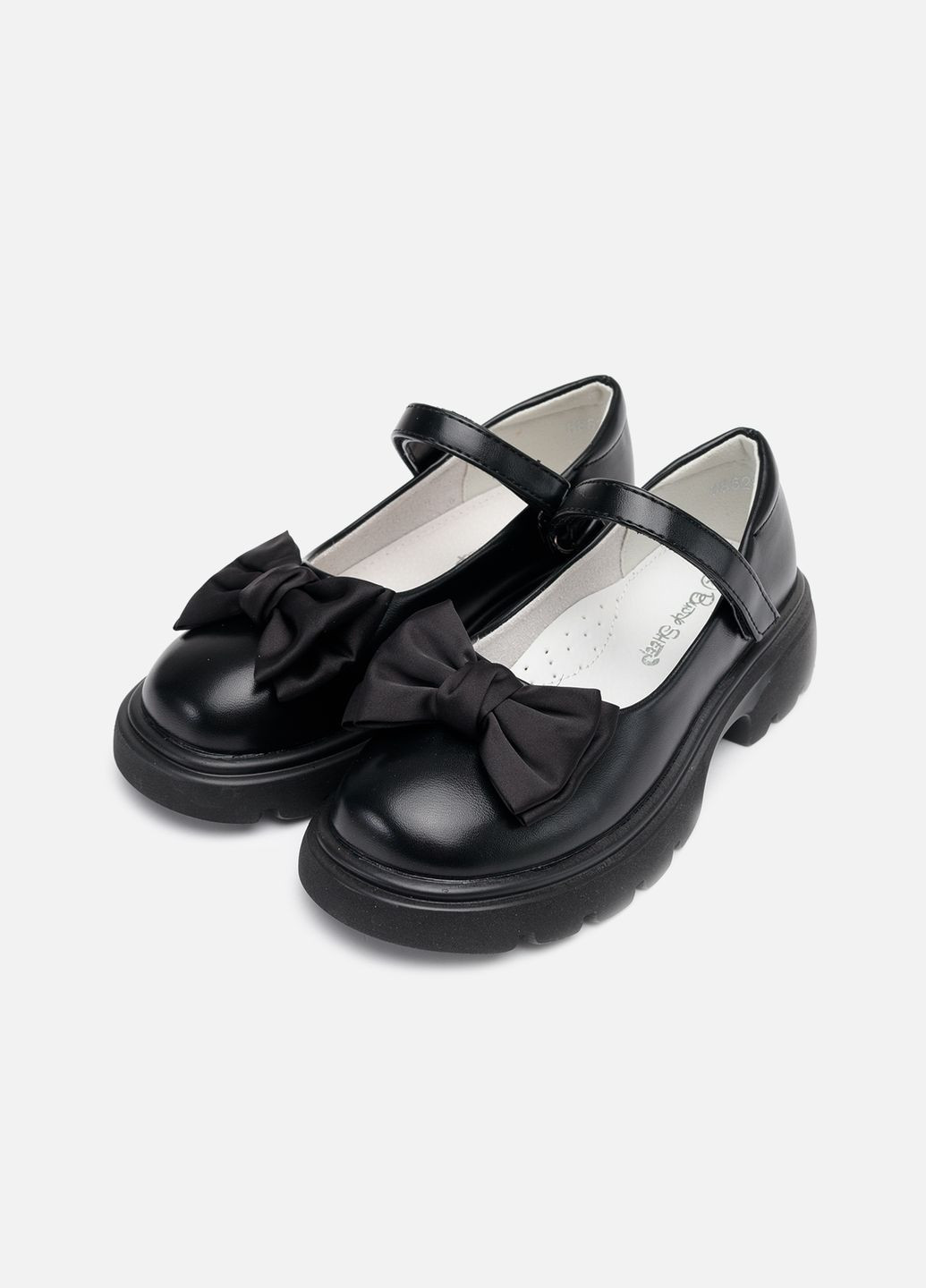 Черные туфли на плоской подошве для девочки цвет черный цб-00254843 Buddy Sheep