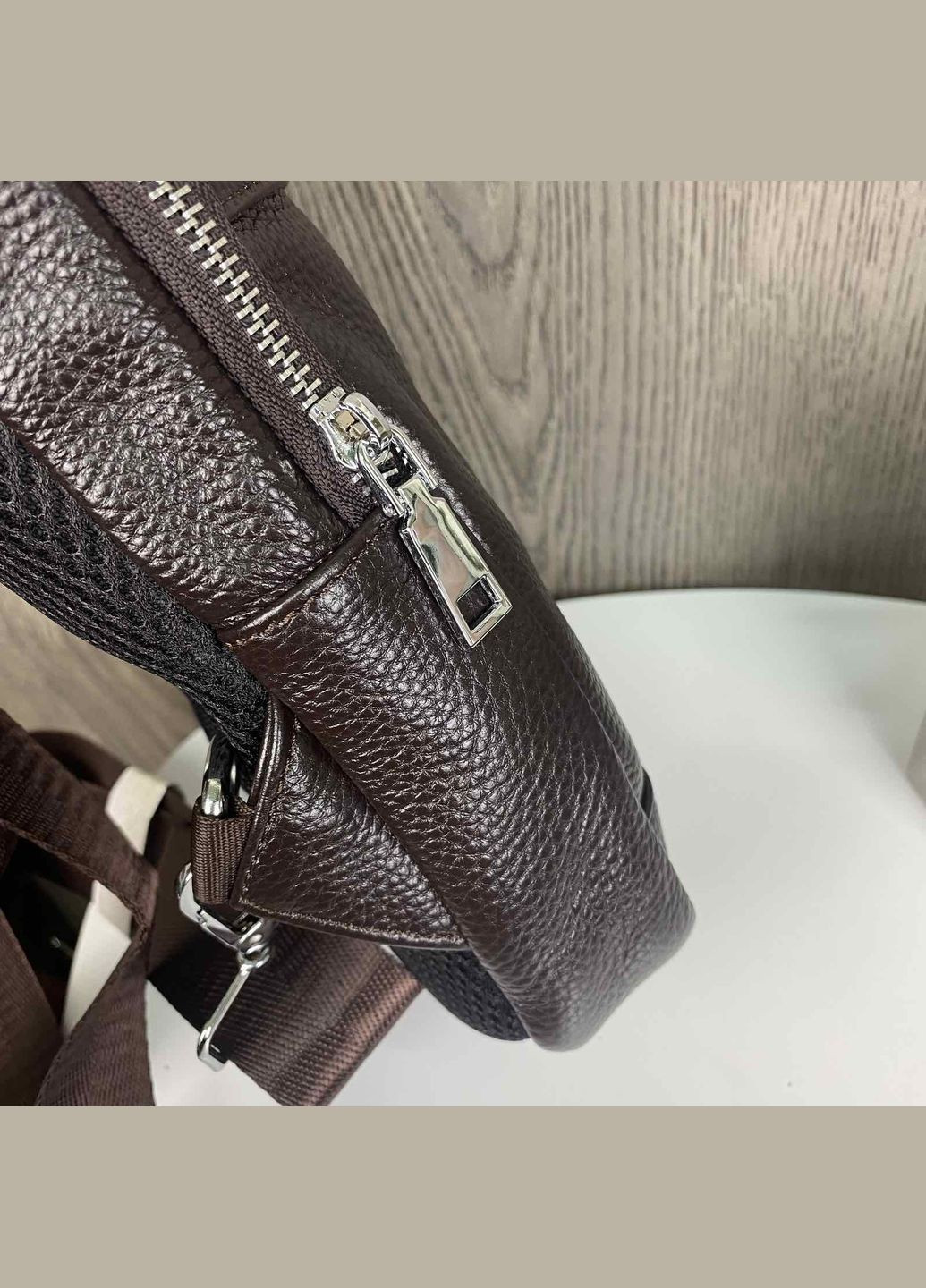 Чоловіча шкіряна бананка на груди Feidikabolo нагурдна слінг сумка коричнева OEM (316471060)