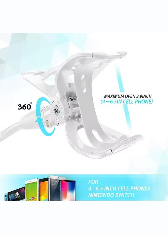 Гибкий держатель для телефона с прищепкой IVY 85 см Flexible Mobile Holder White VHG (334305026)
