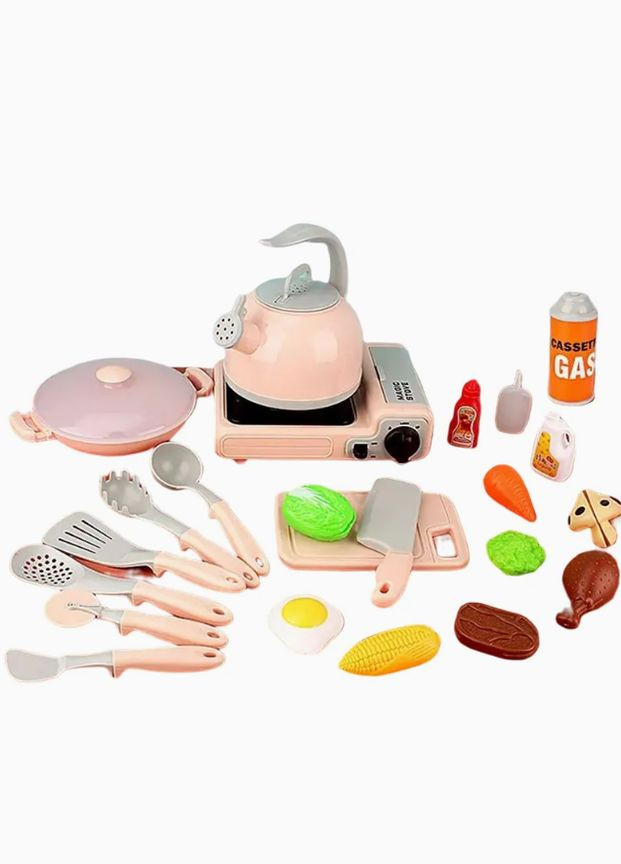 Детский игровой набор посуды 1966-33 плита 20 см-пар, кухонный набор, продукты, музыка, свет Fun Game (327216132)