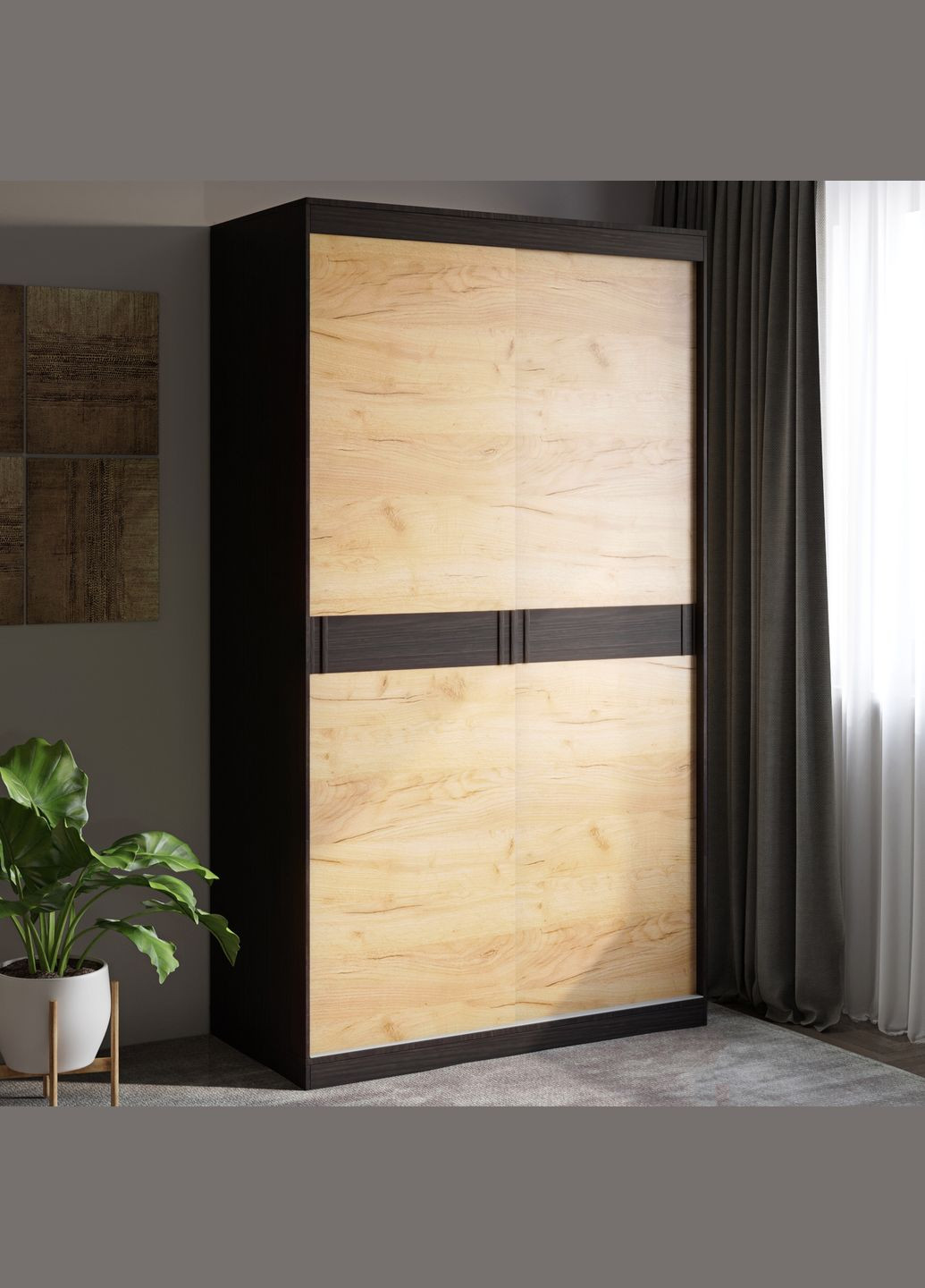 Шафа-купе Соната 1200 дводверна 120х60х217 (EVR-2393) Еверест (324066523)