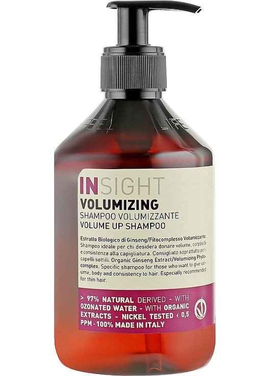 Шампунь для об'єму волосся Volumizing Shampoo 400ml (872995-31017697) Insight (368652767)