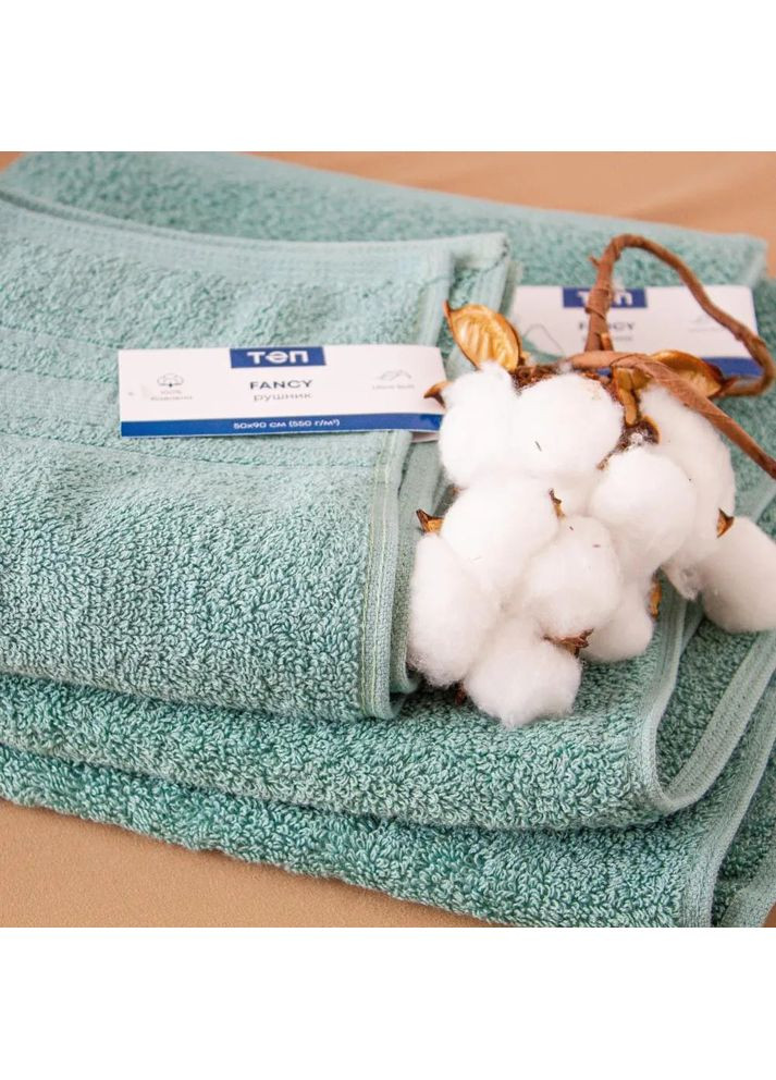 Полотенце для рук Fancy Р-04180_29733 50х90 см темно-мятное ТЕП комбинированный