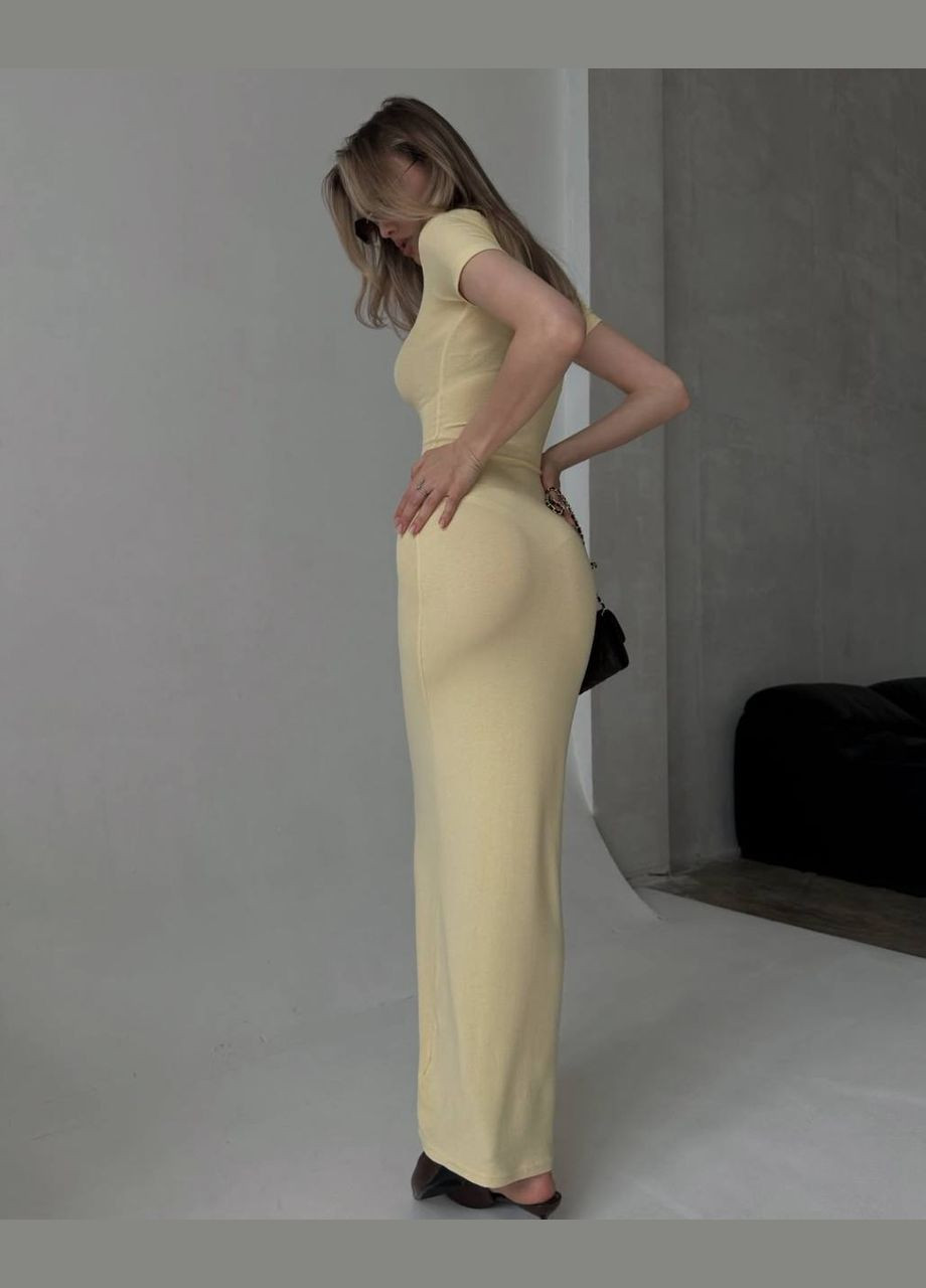 Світло-жовтий повсякденний сукня жіноча Україна однотонна